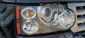 Land Rover after headlight restoration